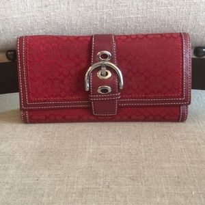 Red Coach Wallet
